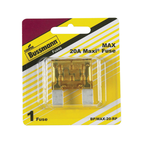 Eaton Bussmann Automotive Fuse, MAX Series, 20A, 32V DC, Non-Indicating BP/MAX-20-RP